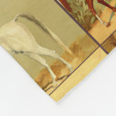 Vintage arabische Pferde - Collage Fleecedecke (Ecke)