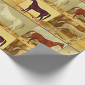 Vintage arabische Pferde - Collage Geschenkpapier (Ecke)