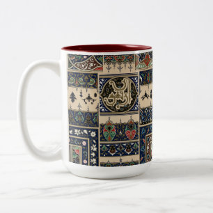 Vintage arabisches Muster von Albert Racine Zweifarbige Tasse