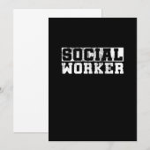 Vintage Arbeit der Sozialarbeiter Save The Date (Vorne/Hinten)