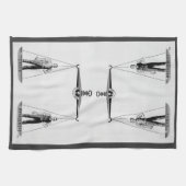 Vintage Arbeit gegen Management, Skala der Justiz Geschirrtuch (Horizontal)