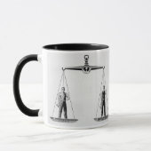 Vintage Arbeit gegen Management, Skala der Justiz Tasse (Links)