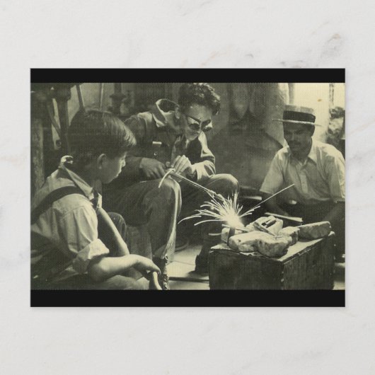 Vintage-Arbeiter Postkarte (Vorderseite)