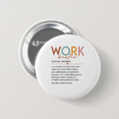 Vintage Arbeitsschwerpunkte Definition Lehrer Kran Button (Vorne & Hinten)