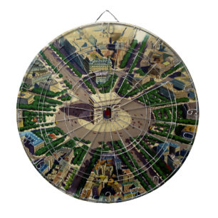 Vintage Arc de Triomphe Paris Dartscheibe