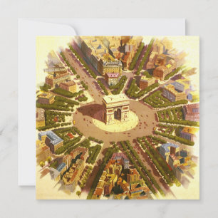 Vintage Arc de Triomphe, Paris, Frankreich Reise K