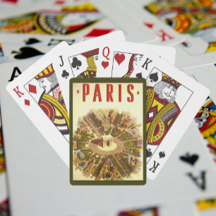 Vintage Arc de Triomphe, Paris, Frankreich Reise K Spielkarten