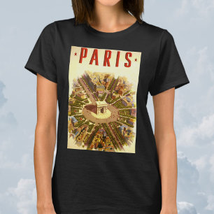 Vintage Arc de Triomphe, Paris, Frankreich Reise K T-Shirt
