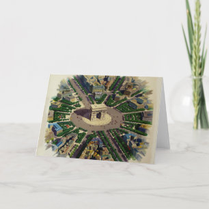 Vintage Arc de Triomphe Paris Karte