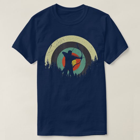 Vintage Archer Bow Arrow Archery Lover T-Shirt (Design vorne)