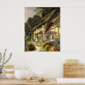 Vintage Architecture, Country Cottage House Poster (Küche)