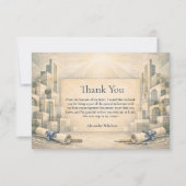 Vintage Architecture Drawing Graduation Dankeskarte (Vorderseite)