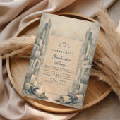 Vintage Architecture Drawing Graduation Einladung