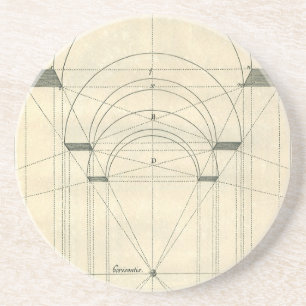 Vintage Architecture, Renaissance Arch Perspective Untersetzer