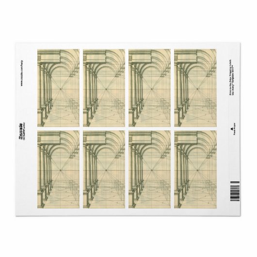 Vintage Architektur, Arches Columns Perspektive (Vorne)