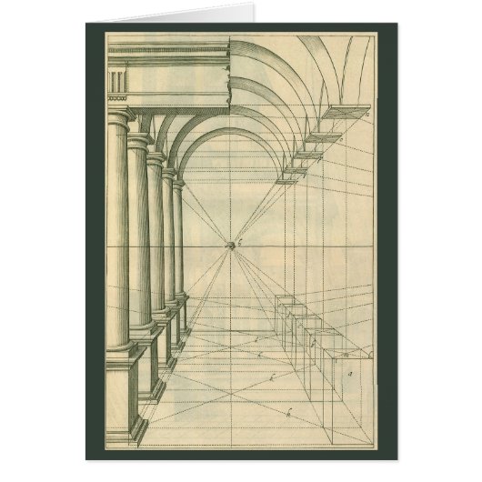 Vintage Architektur, Arches Columns Perspektive (Vorne)