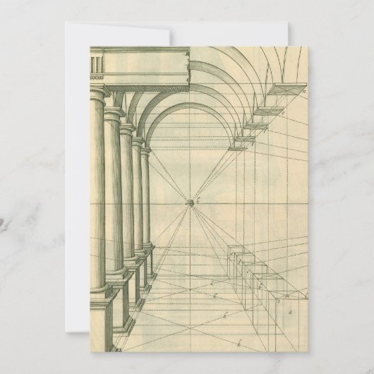 Vintage Architektur, Arches Columns Perspektive (Vorderseite)