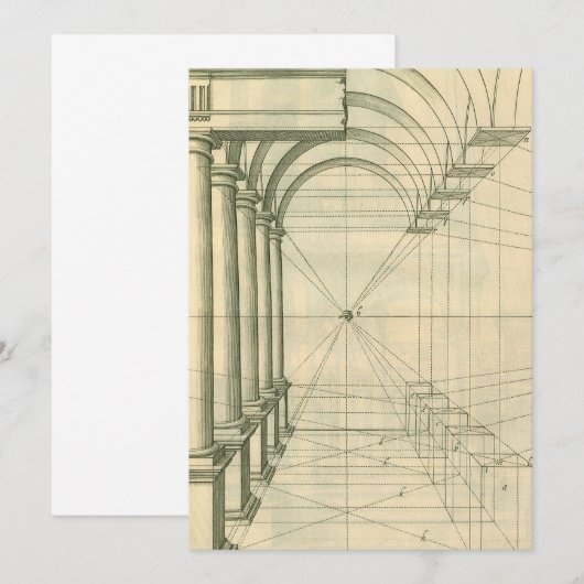 Vintage Architektur, Arches Columns Perspektive (Vorne/Hinten)