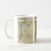 Vintage Architektur, Arches Columns Perspektive Kaffeetasse (Links)