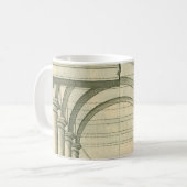 Vintage Architektur, Arches Columns Perspektive Kaffeetasse (Vorderseite Links)