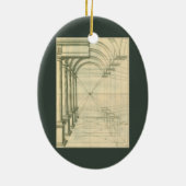 Vintage Architektur, Arches Columns Perspektive Keramikornament (Hinten)