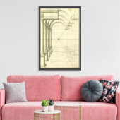 Vintage Architektur, Arches Columns Perspektive Leinwanddruck (Insitu (Wohnzimmer))