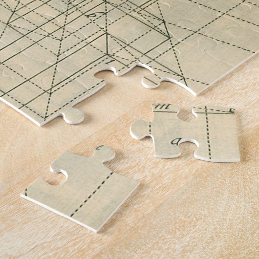 Vintage Architektur, Arches Columns Perspektive Puzzle (Seite)