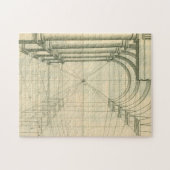 Vintage Architektur, Arches Columns Perspektive Puzzle (Horizontal)