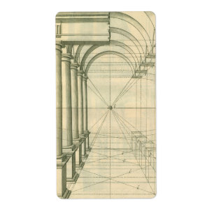 Vintage Architektur, Bogen-Spalten-Perspektive
