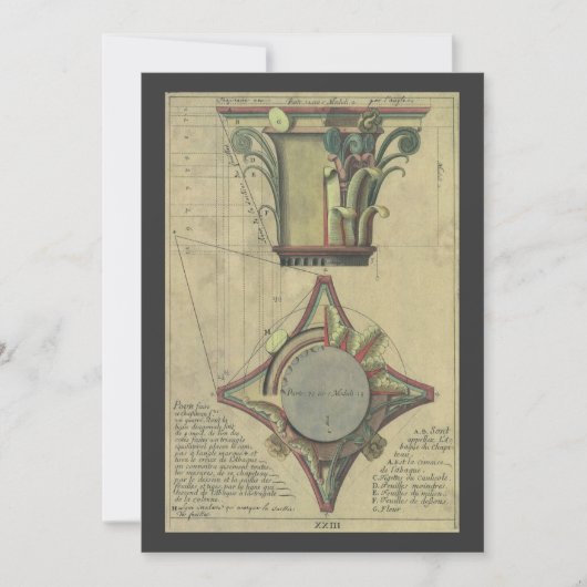 Vintage Architektur, dekorative Hauptstadt Krone (Vorderseite)