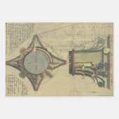 Vintage Architektur, dekorative Hauptstadt Krone Geschenkpapier Set (Vorderseite 3)