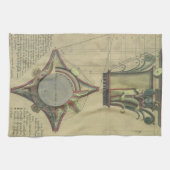 Vintage Architektur, dekorative Hauptstadt Krone Geschirrtuch (Horizontal)