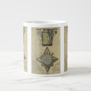 Vintage Architektur, dekorative Hauptstadt Krone Jumbo-Tasse