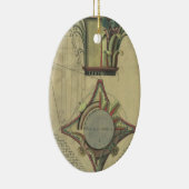 Vintage Architektur, dekorative Hauptstadt Krone Keramikornament (Rechts)