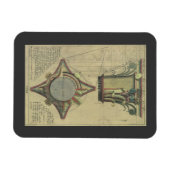 Vintage Architektur, dekorative Hauptstadt Krone Magnet (Horizontal)