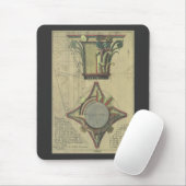 Vintage Architektur, dekorative Hauptstadt Krone Mousepad (Mit Mouse)