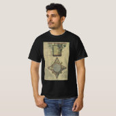 Vintage Architektur, dekorative Hauptstadt Krone T-Shirt (Vorne ganz)