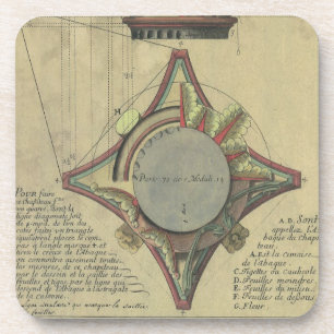 Vintage Architektur, dekorative Hauptstadt Krone Untersetzer
