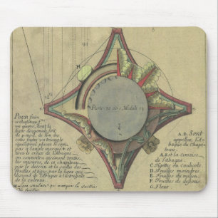 Vintage-Architektur, dekorative Kapitellkrone Mousepad