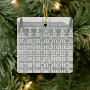 Vintage Architektur, Delaware & Hudson Canal Co. Keramikornament