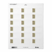 Vintage Architektur, die 5 Architekturaufträge Adressaufkleber (Vorne)