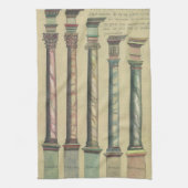 Vintage Architektur, die 5 Architekturaufträge Handtuch (Vertikal)