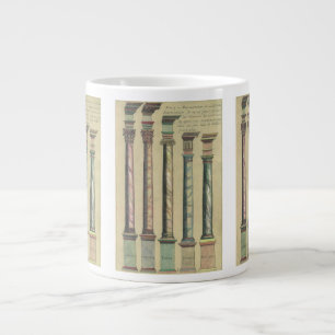 Vintage Architektur, die 5 Architekturaufträge Jumbo-Tasse