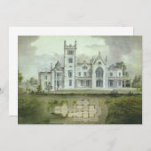 Vintage Architektur, Einladung des französischen S (Vorne/Hinten)