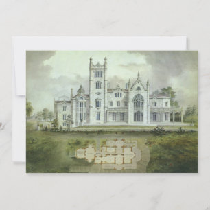 Vintage Architektur, Einladung im Stil eines franz