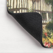 Vintage Architektur Formal Garden Englische Hütte Mousepad (Ecke)