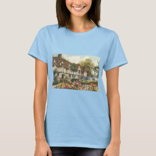 Vintage-Architektur Formaler Garten Englisches Cot T-Shirt