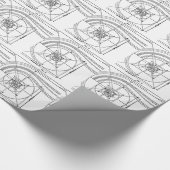 Vintage Architektur Geschenkpapier (Ecke)