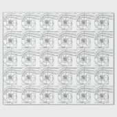 Vintage Architektur Geschenkpapier (Flach)