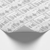 Vintage Architektur Geschenkpapier (Ecke)